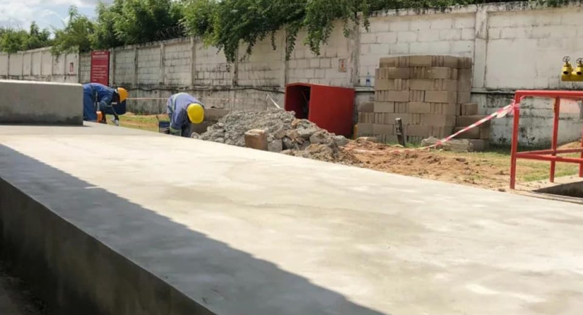 Construction of metering skid foundation at Vivo energy,Kurasini terminal depot.4