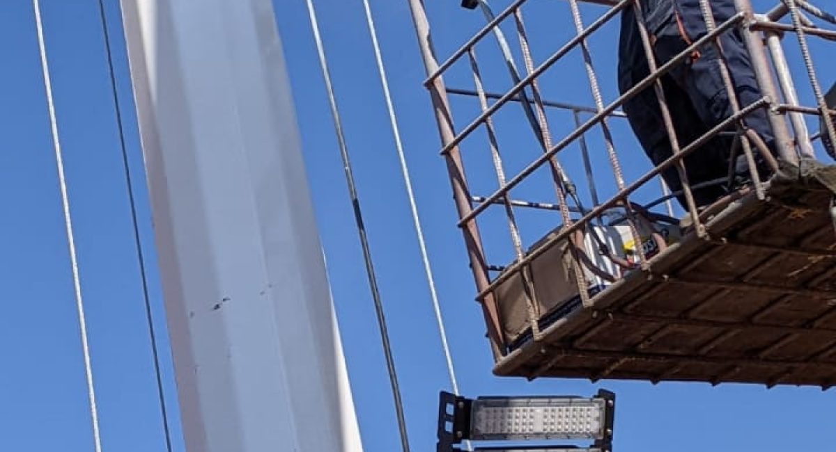 Painting of high mast Lighting tower!